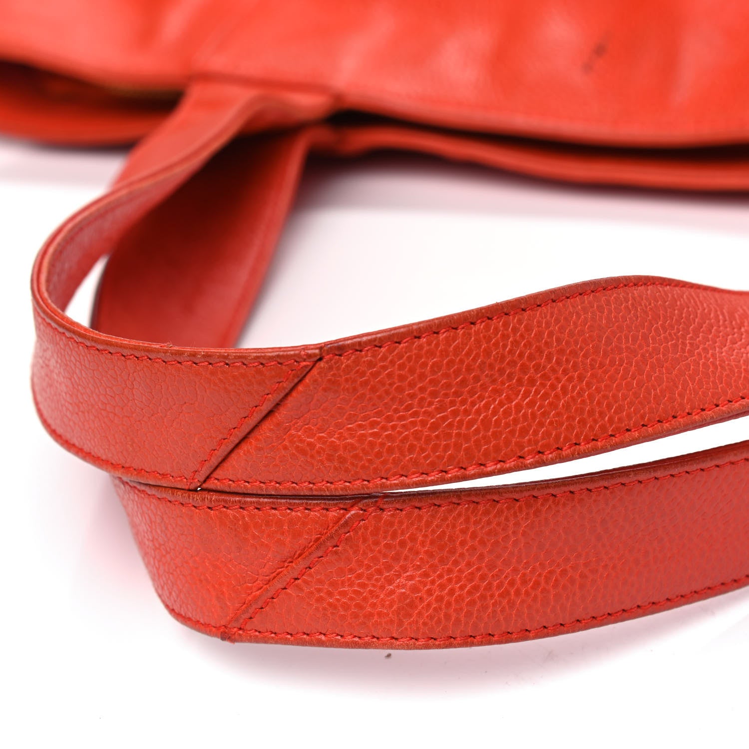 Chanel Caviar CC Tote Orange 15 of 17