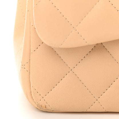 Chanel Lambskin Quilted Jumbo Double Flap Beige 15 of 19