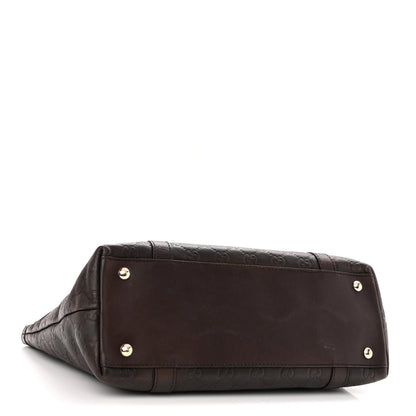 Gucci Guccissima Medium Abbey Tote Dark Brown 4 of 12