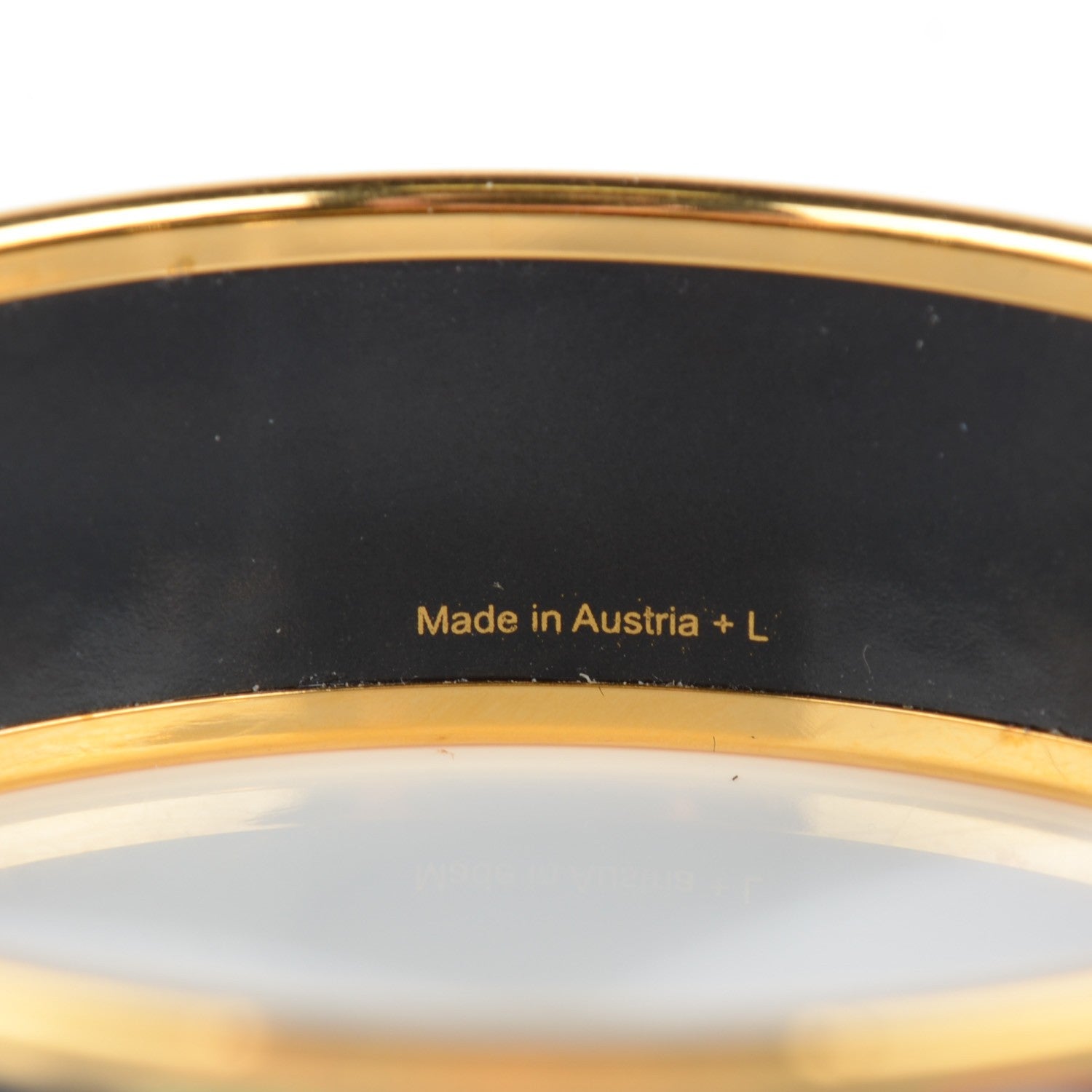 Hermes Enamel Printed Wide Tohu Bohu Bracelet 62 Black 4 of 5