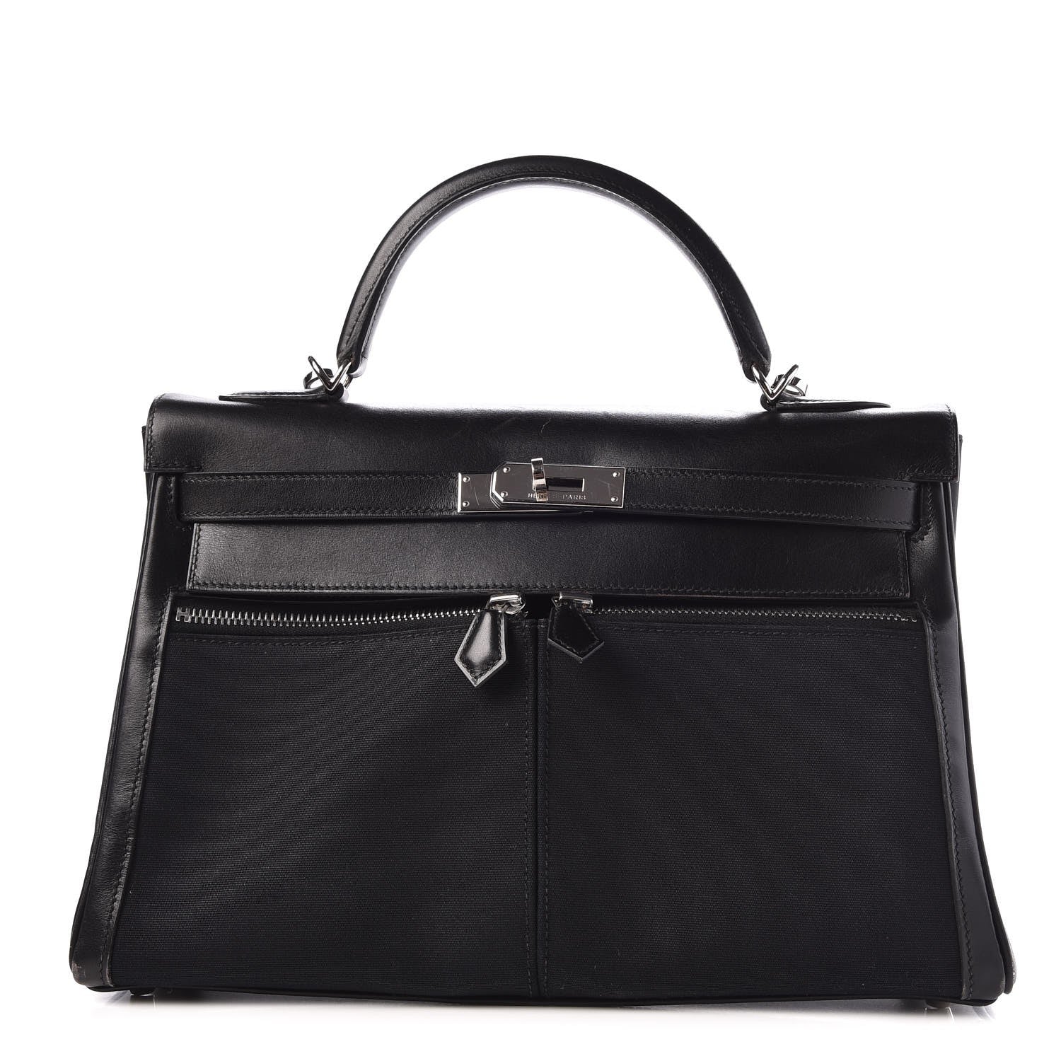 Hermes Box Toile Lakis Kelly Black 1 of 10