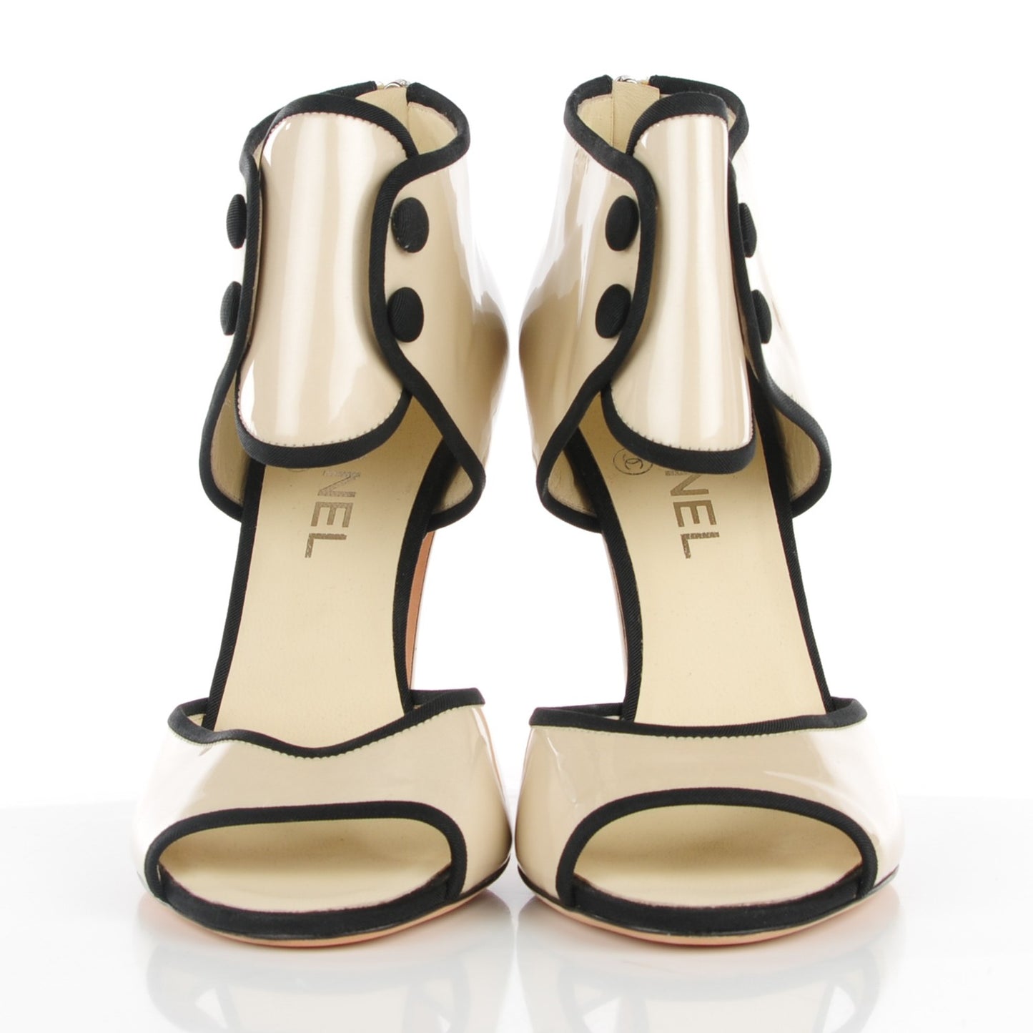 Patent CC Peep Toe Heels 39 Pearl