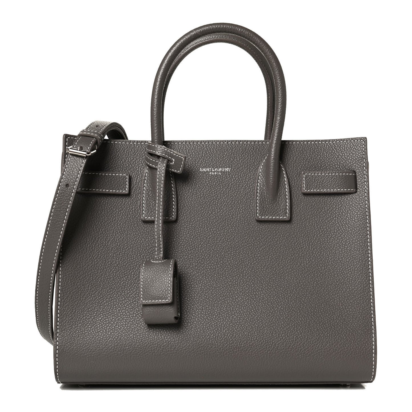 Grained Calfskin Small Sac De Jour Fog