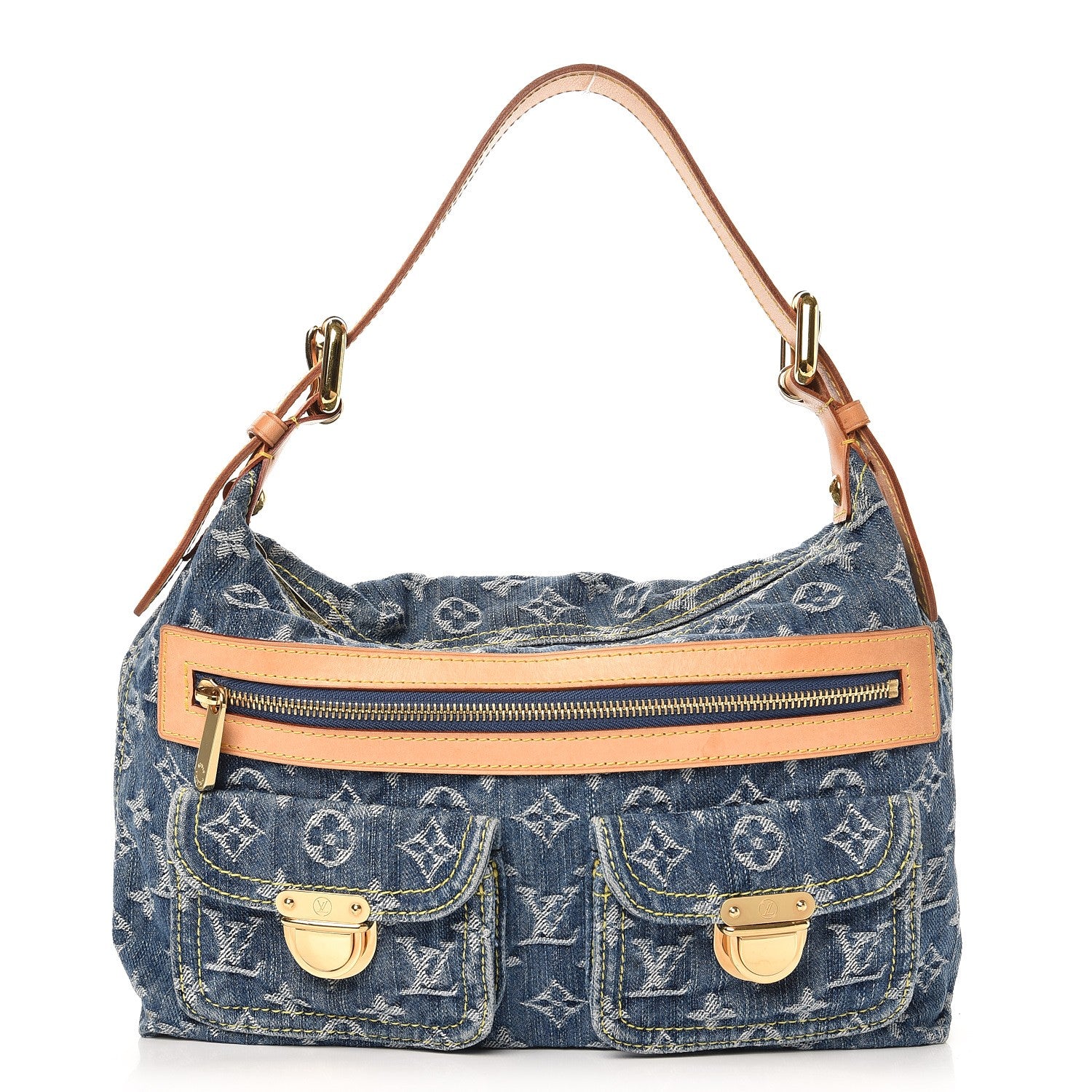 Louis Vuitton Monogram Denim Baggy PM Blue 1 of 10
