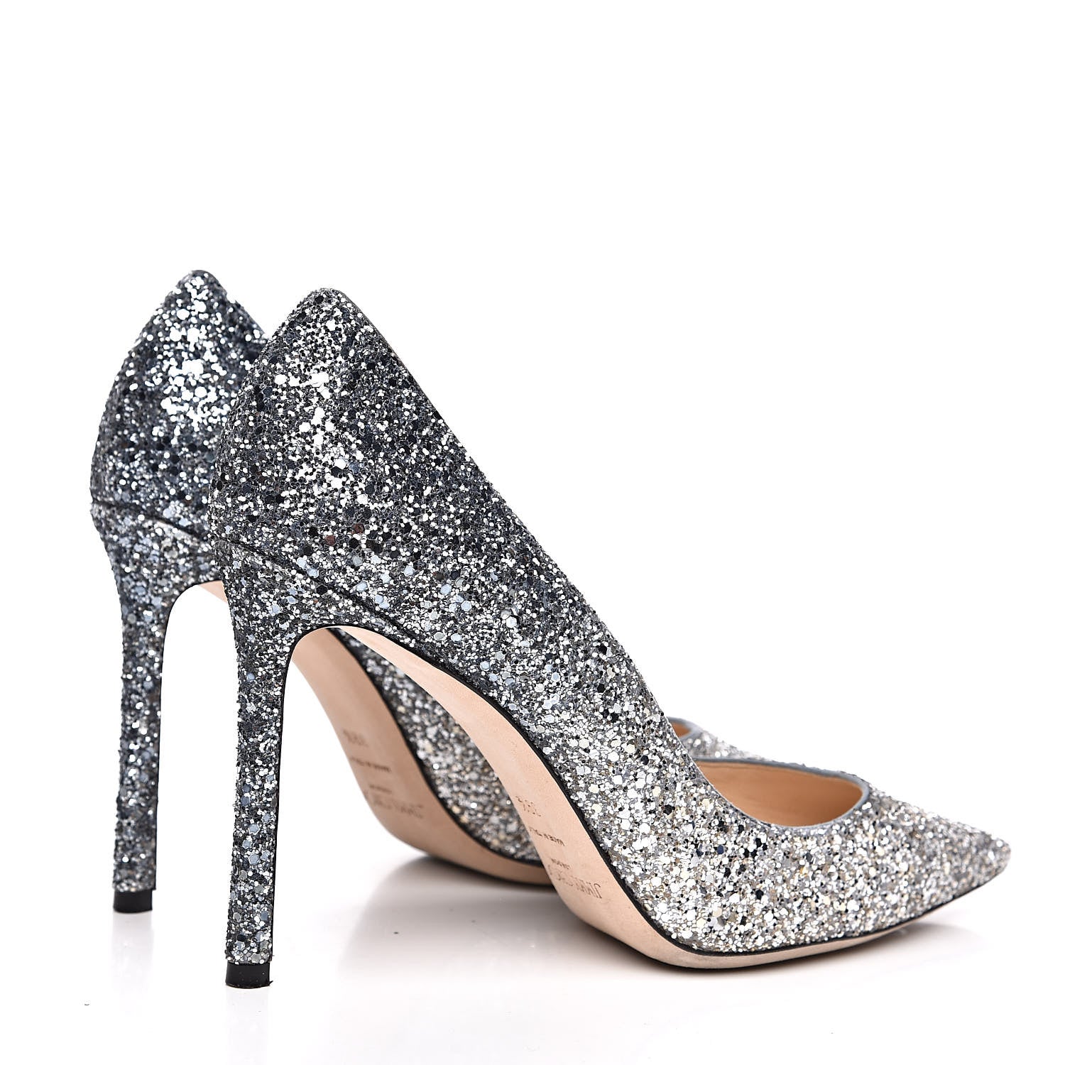 Jimmy Choo Glitter Degrade Romy 100 Pumps 39.5 Dusk Blue Silver 4 of 10