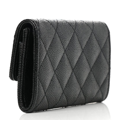 Chanel Caviar Quilted Chain CC Flap Card Holder Black 3 of 8