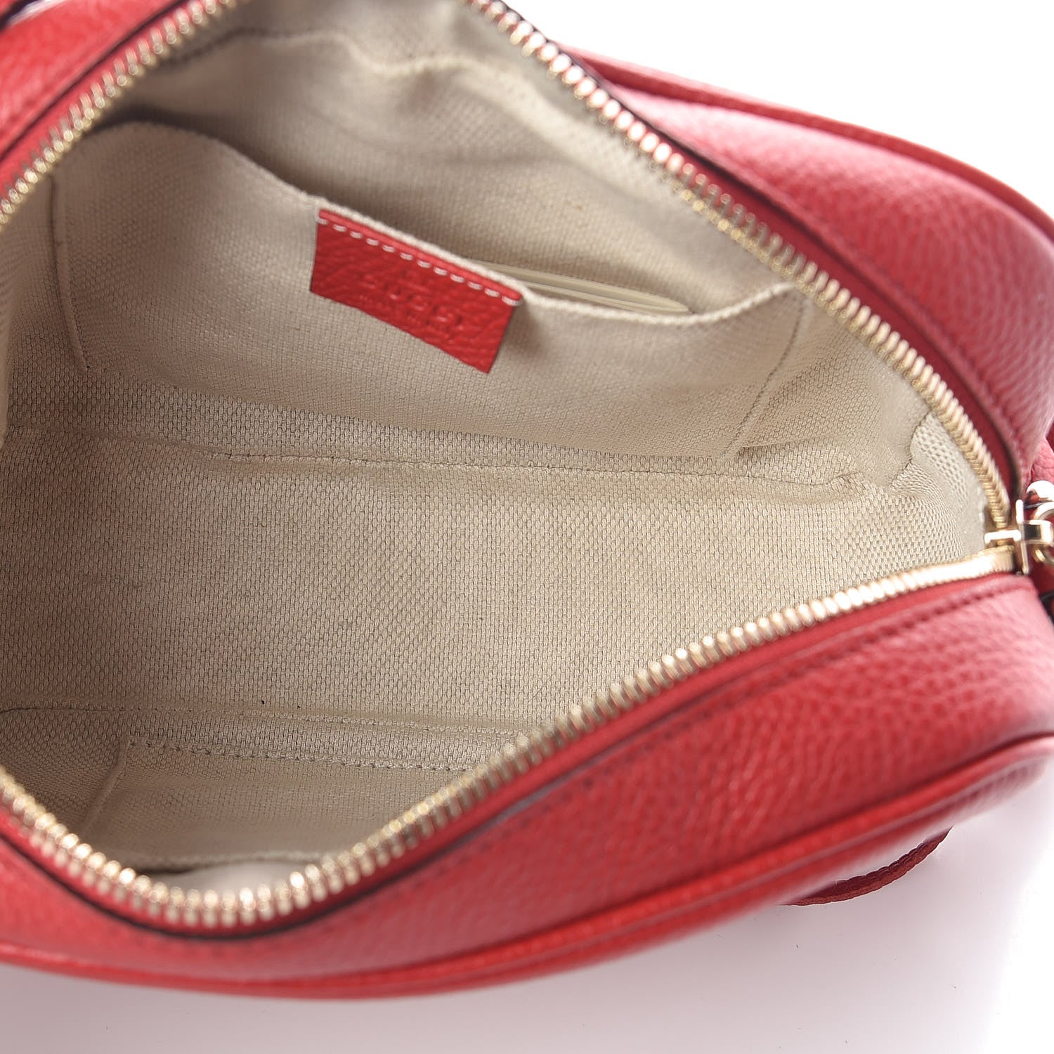 Gucci Pebbled Calfskin Small Soho Disco Bag Tabasco Red 5 of 8