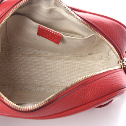 Gucci Pebbled Calfskin Small Soho Disco Bag Tabasco Red 5 of 8