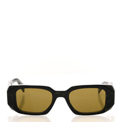 Prada Acetate Symbole Marbled Sunglasses SPR 17W Black Yellow 2 of 8