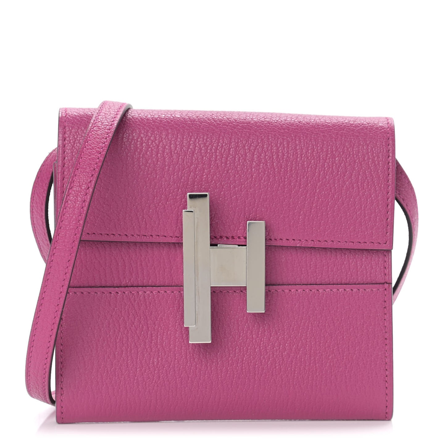 Chevre Mysore Mini Cinhetic Wallet Rose Pourpre