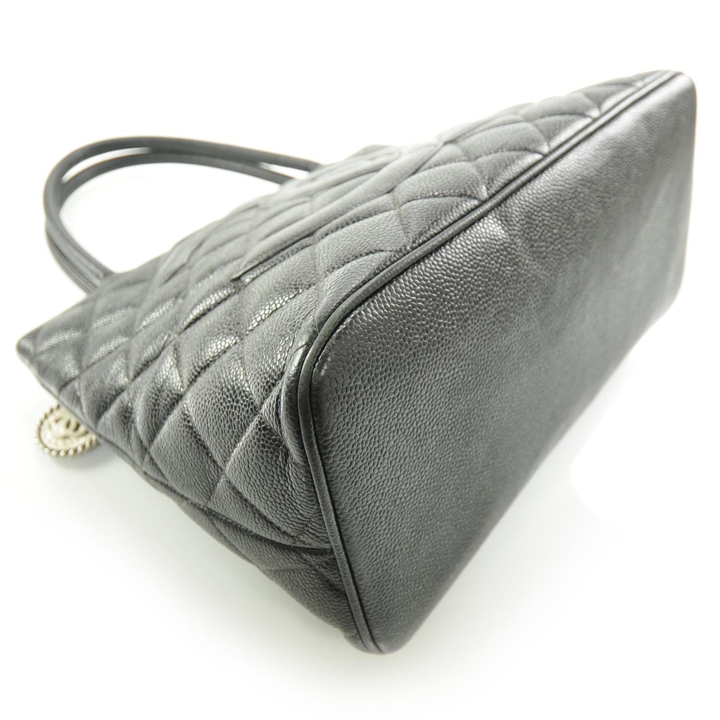 Caviar Medallion Tote Black