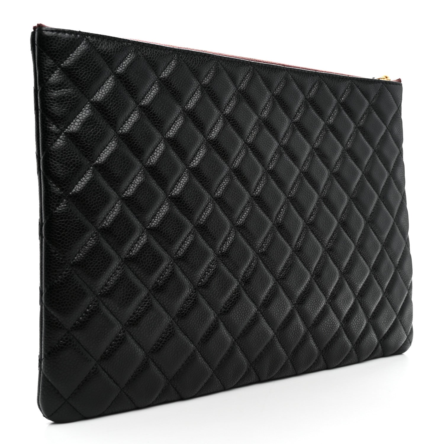 Chanel Caviar Quilted Large Cosmetic Case Black 3 of 7
