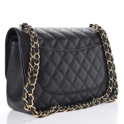 Chanel Caviar Quilted Jumbo Double Flap Black 4 of 14