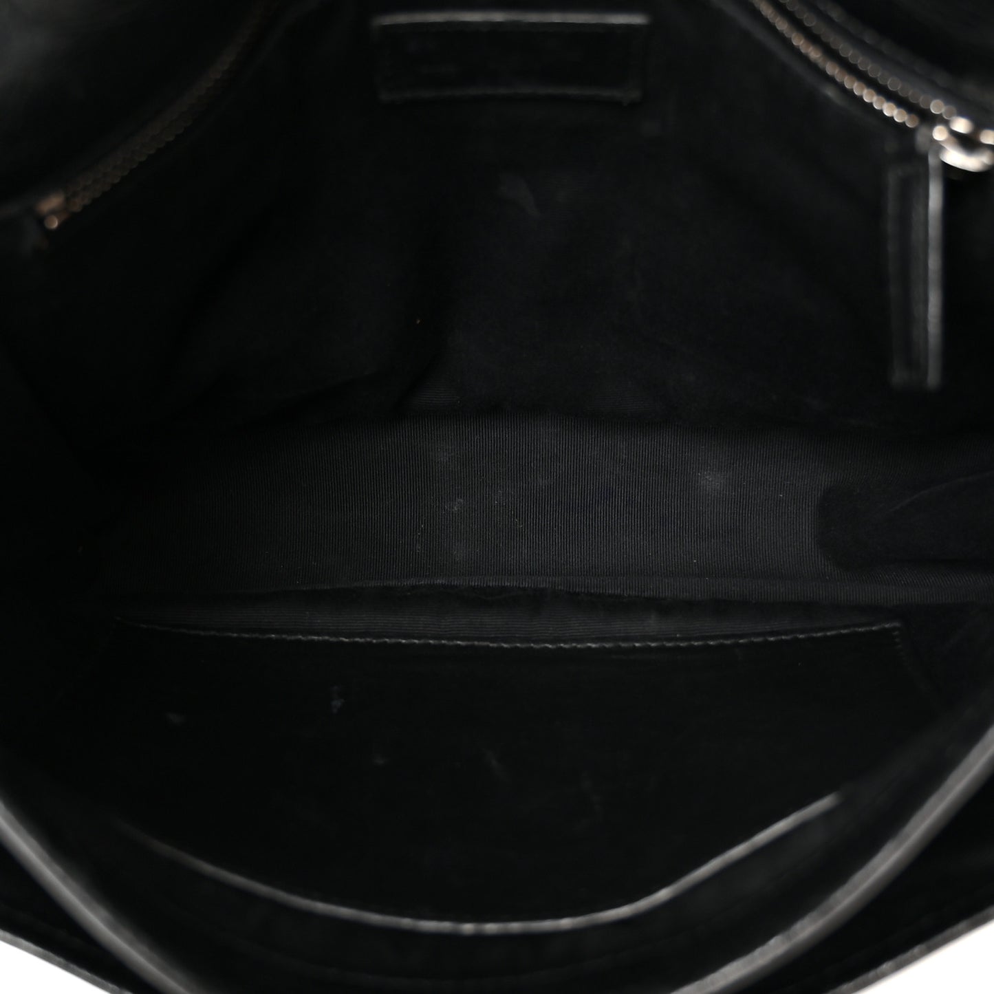 Crinkled Calfskin Matelasse Monogram Medium Niki Chain Satchel Black