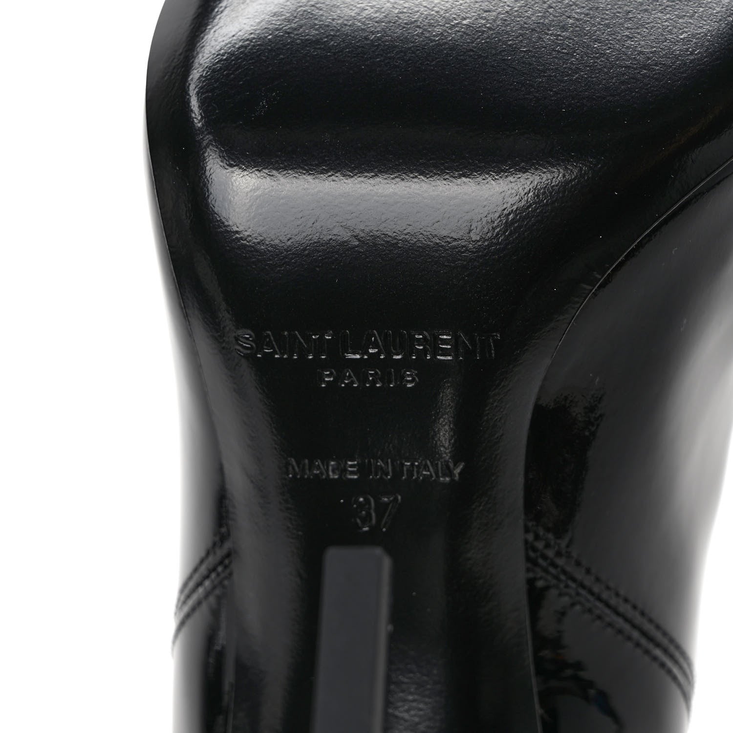 Saint Laurent Patent Opyum Booties 37 Black 6 of 8