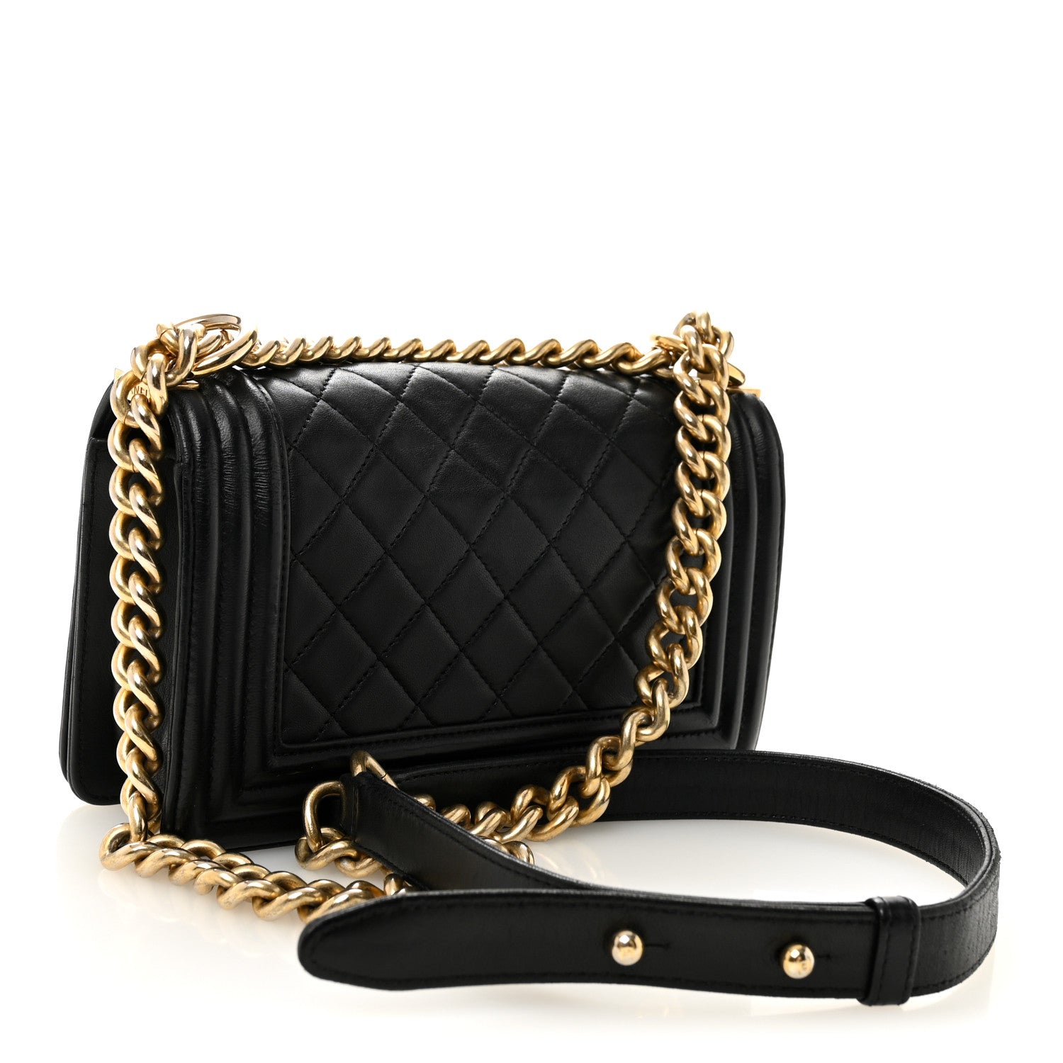 Chanel Lambskin Quilted Small Boy Flap Black 5 of 19