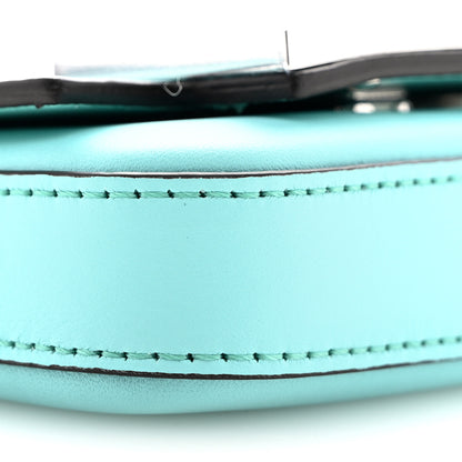 Fendi X TIFFANY Vitello Seta Sterling Silver Nano Maxi Buckle Baguette Tiffany Blue Silver 9 of 11
