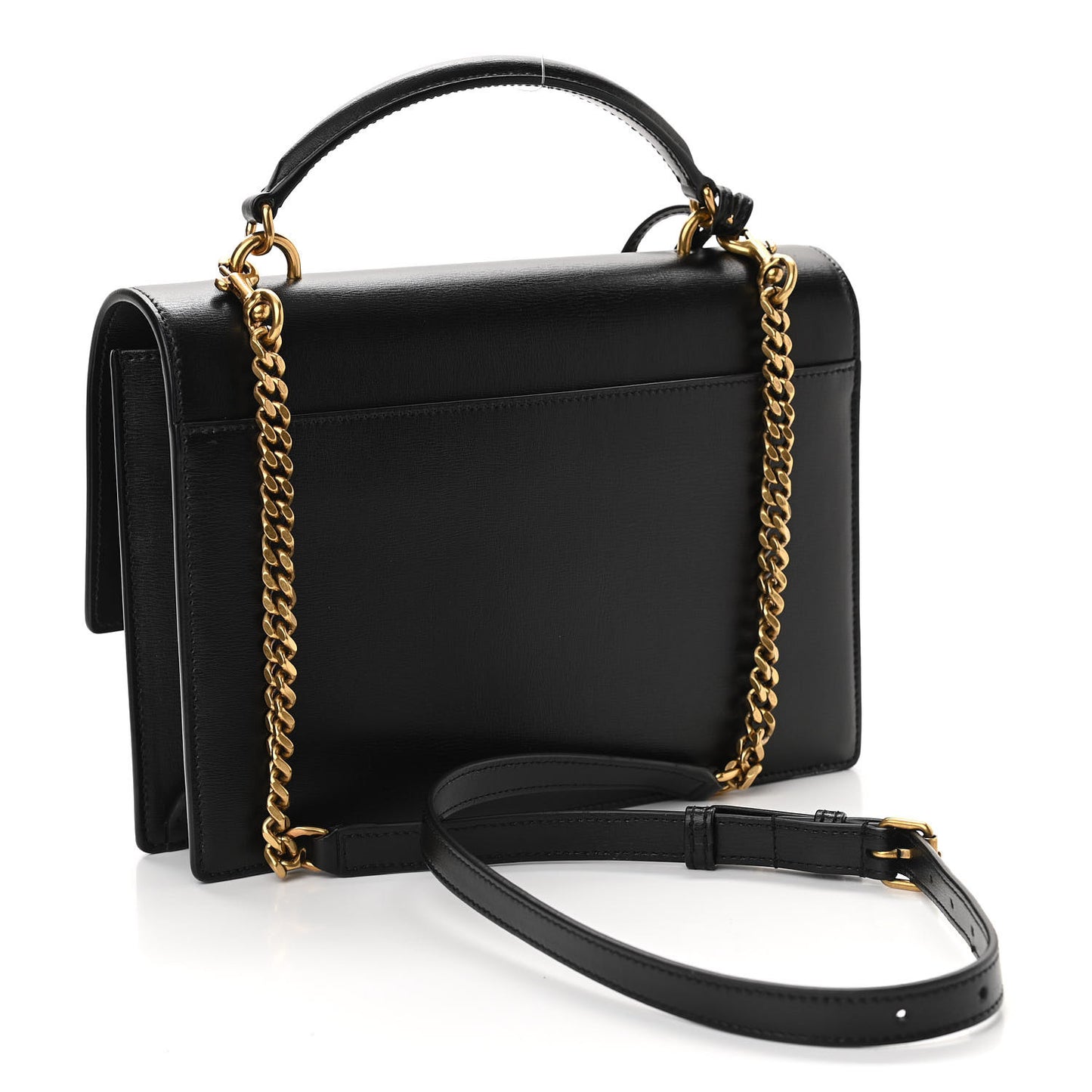 Calfskin Monogram Sunset Chain Wallet Black