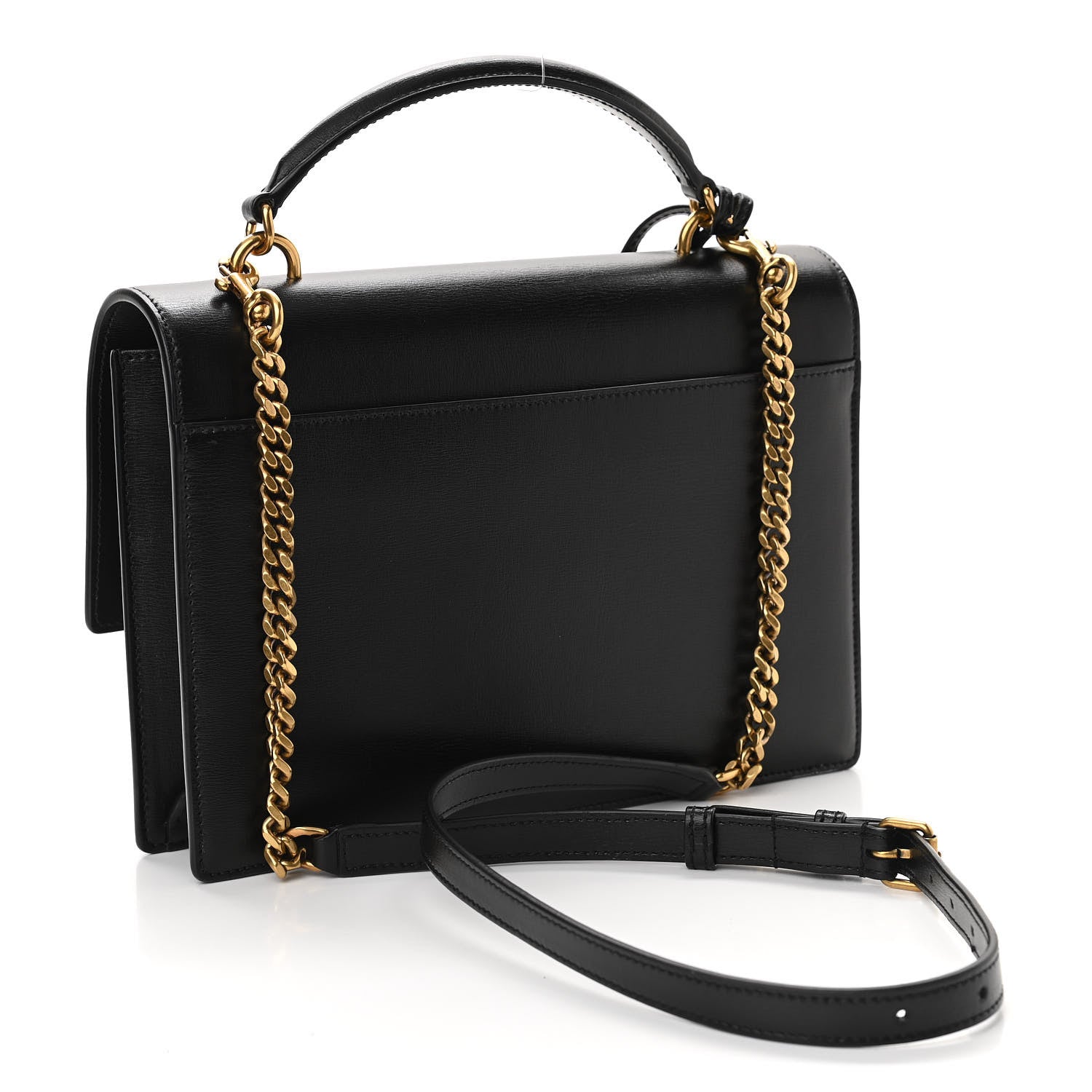 Saint Laurent Calfskin Monogram Sunset Chain Wallet Black 3 of 10