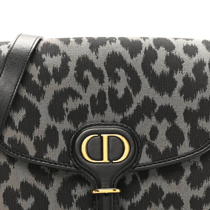 Christian Dior Canvas Mizza Embroidered Medium Bobby Flap Grey Black 7 of 11