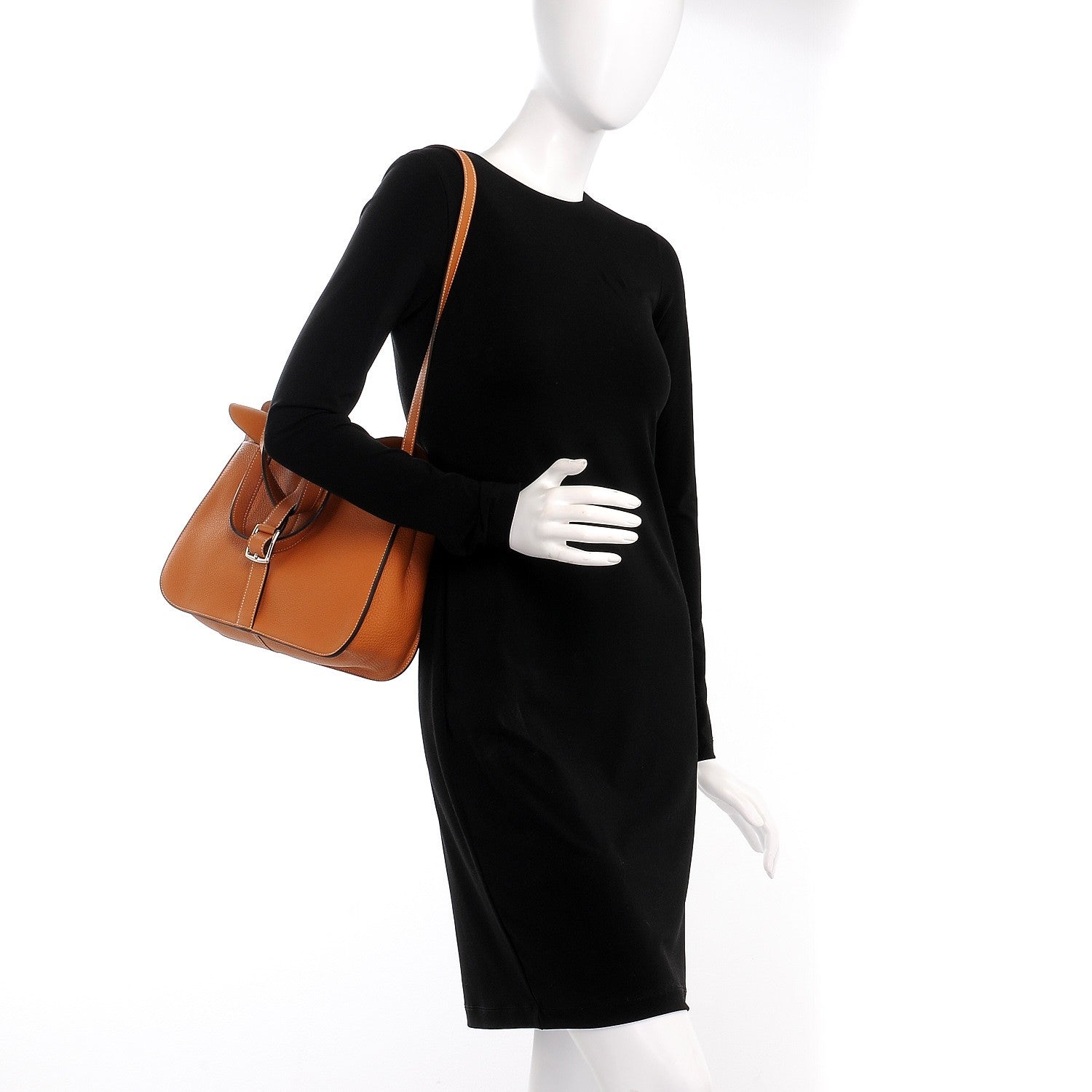 Hermes Taurillon Clemence Halzan 31 Toffee 2 of 10