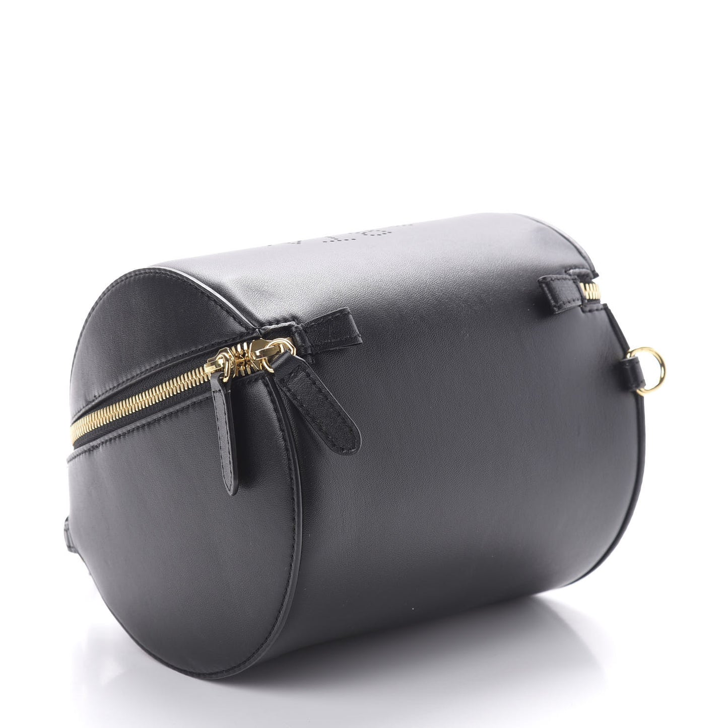 Eco Alter Nappa Perforated Logo Shoulder Bag Black