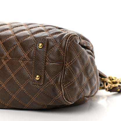 Marc Jacobs Calfskin Quilted Stam Brown 9 of 10