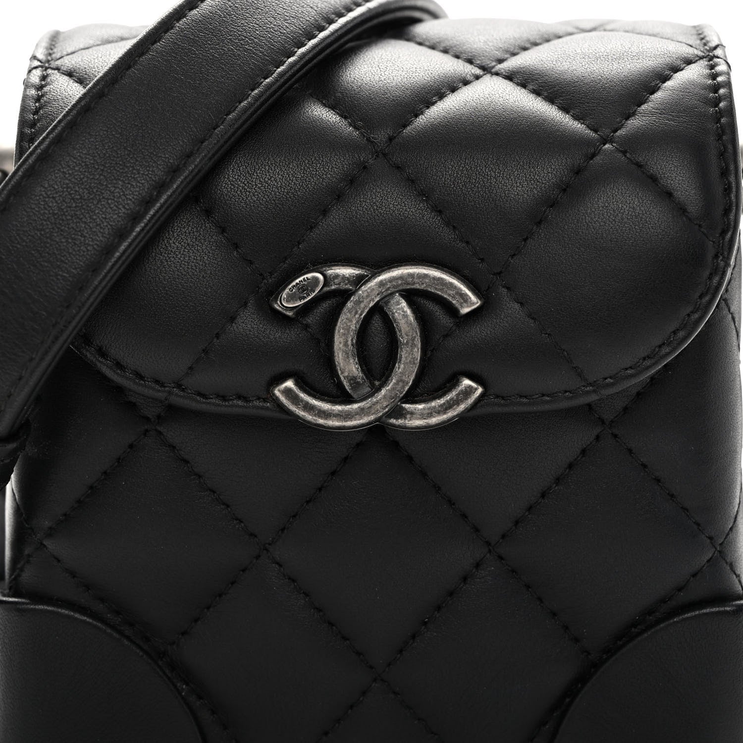 Chanel Lambskin Quilted Trunk Bag Black 8 of 11