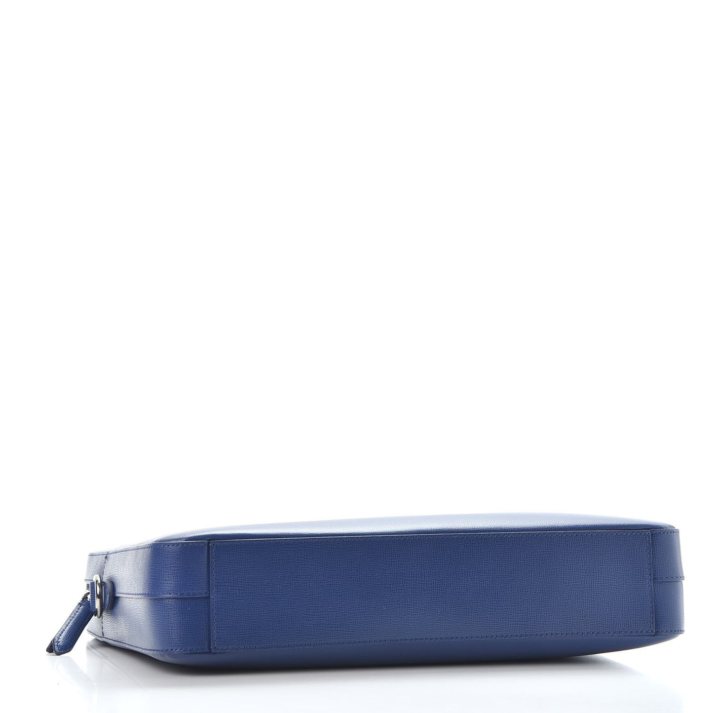 Textured Calfskin Barrow Briefcase Deep Blue
