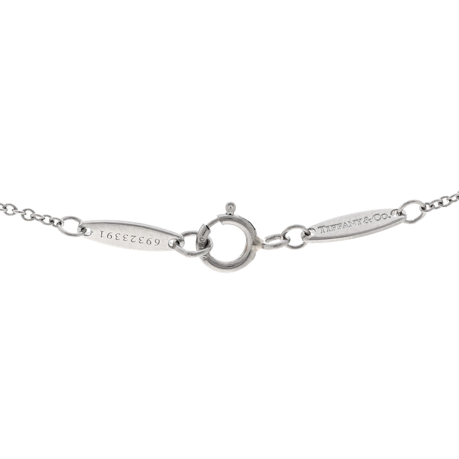 Tiffany Platinum Diamond .82ct Elsa Peretti Diamonds by the Yard Pendant Necklace 4 of 5