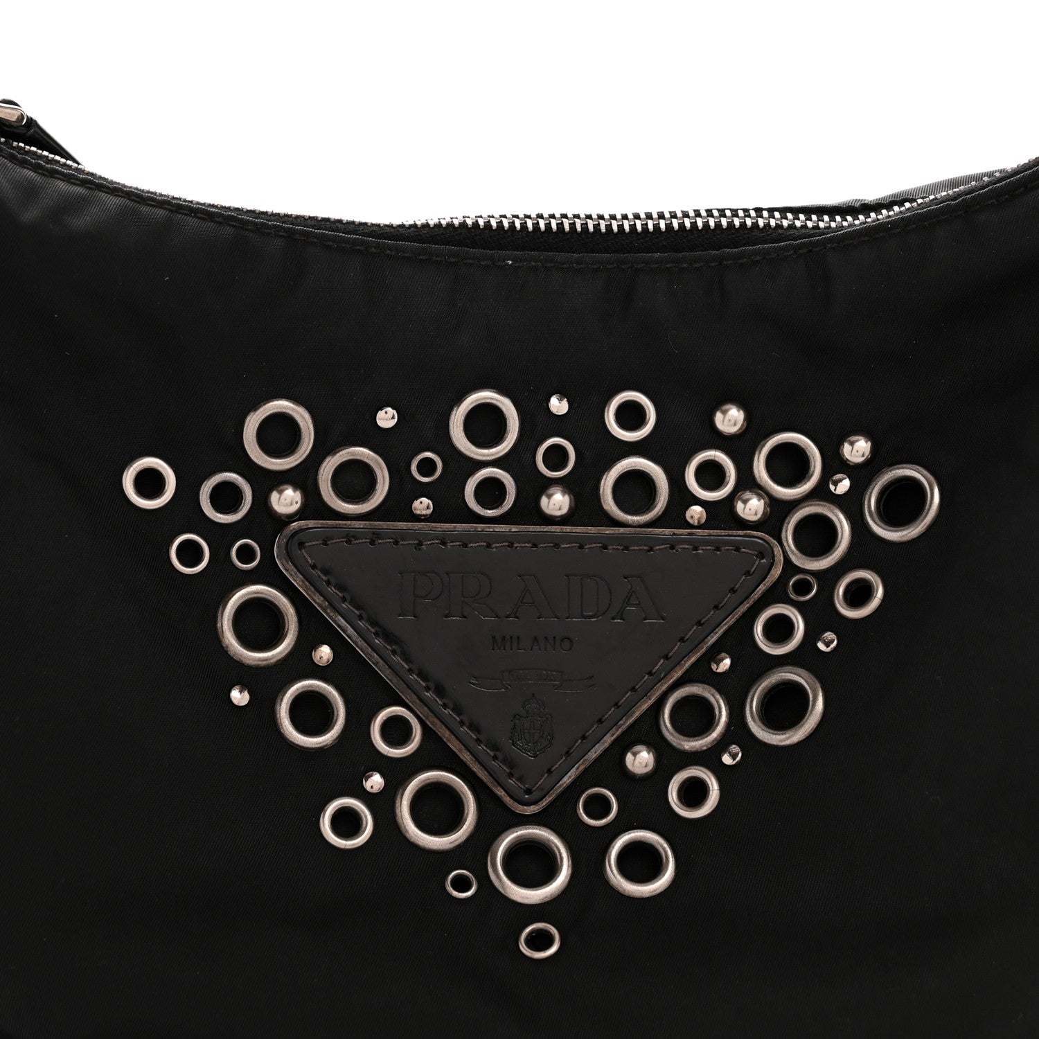 Prada Nylon Vela Grommet Tote Black 1795623 – FASHIONPHILE
