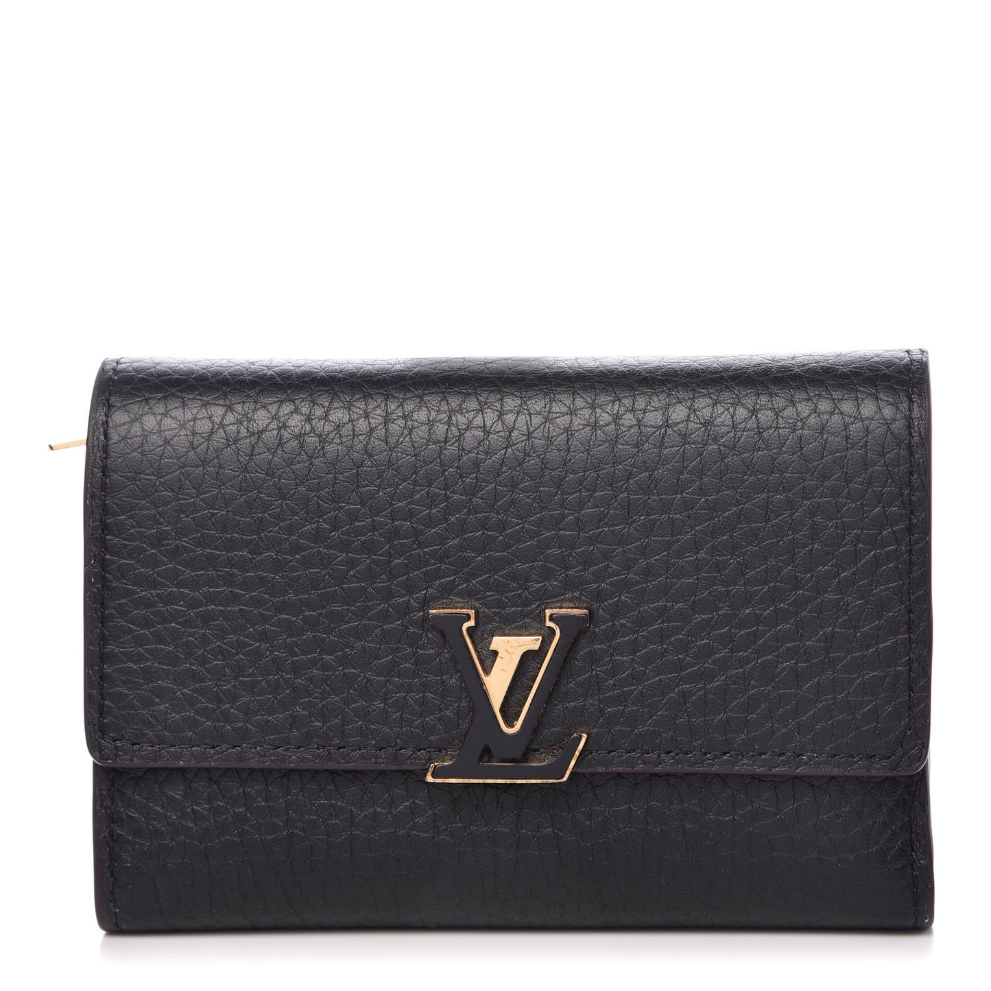 Taurillon Capucines Compact Wallet Black