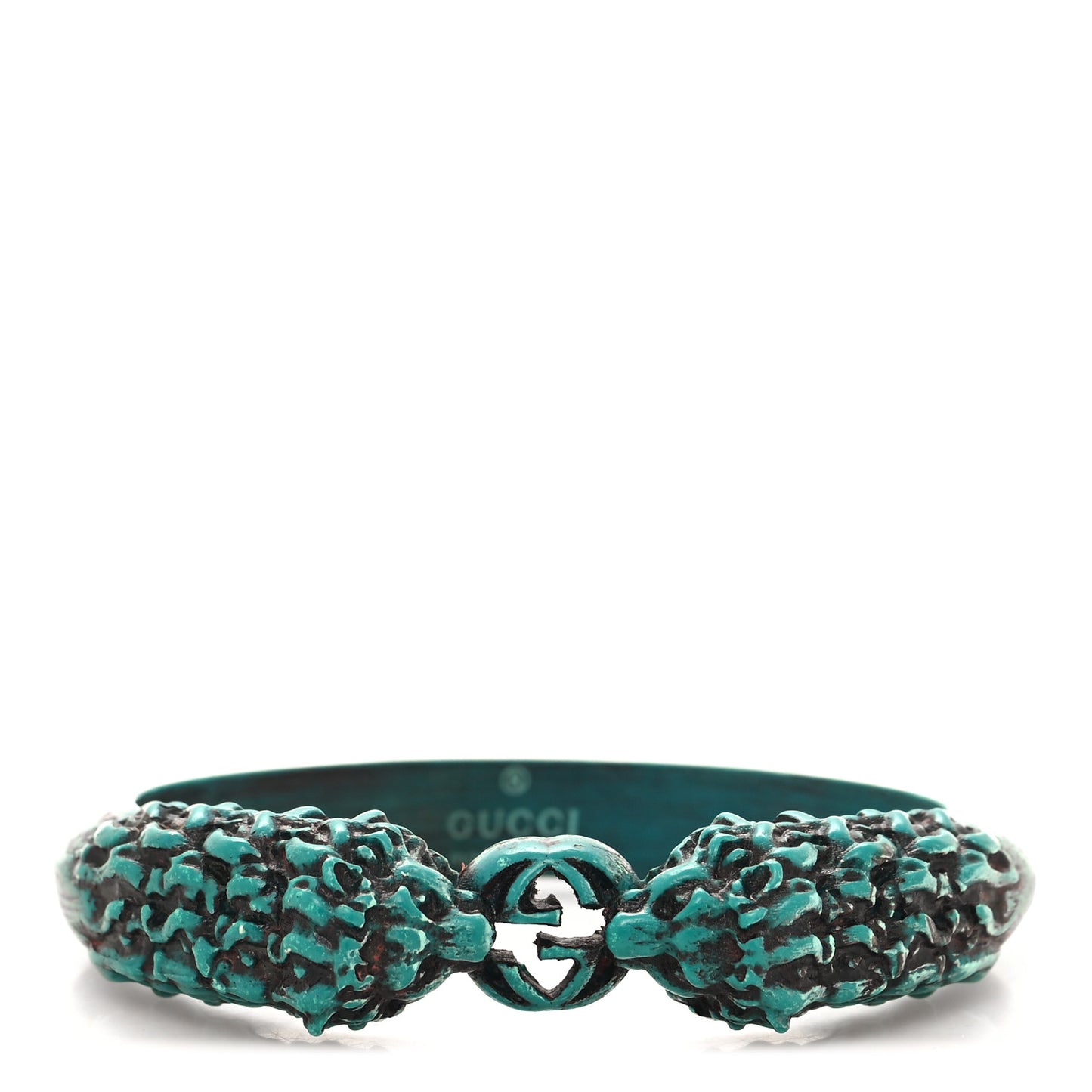 Cinnabar Resin Tiger Head Bangle S Bracelet Green