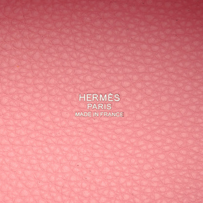Hermes Taurillon Clemence Picotin Lock 18 PM Rose Sakura 6 of 10
