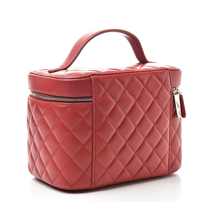 Chanel Lambskin Quilted Large Vanity Pouch Red 3 of 7