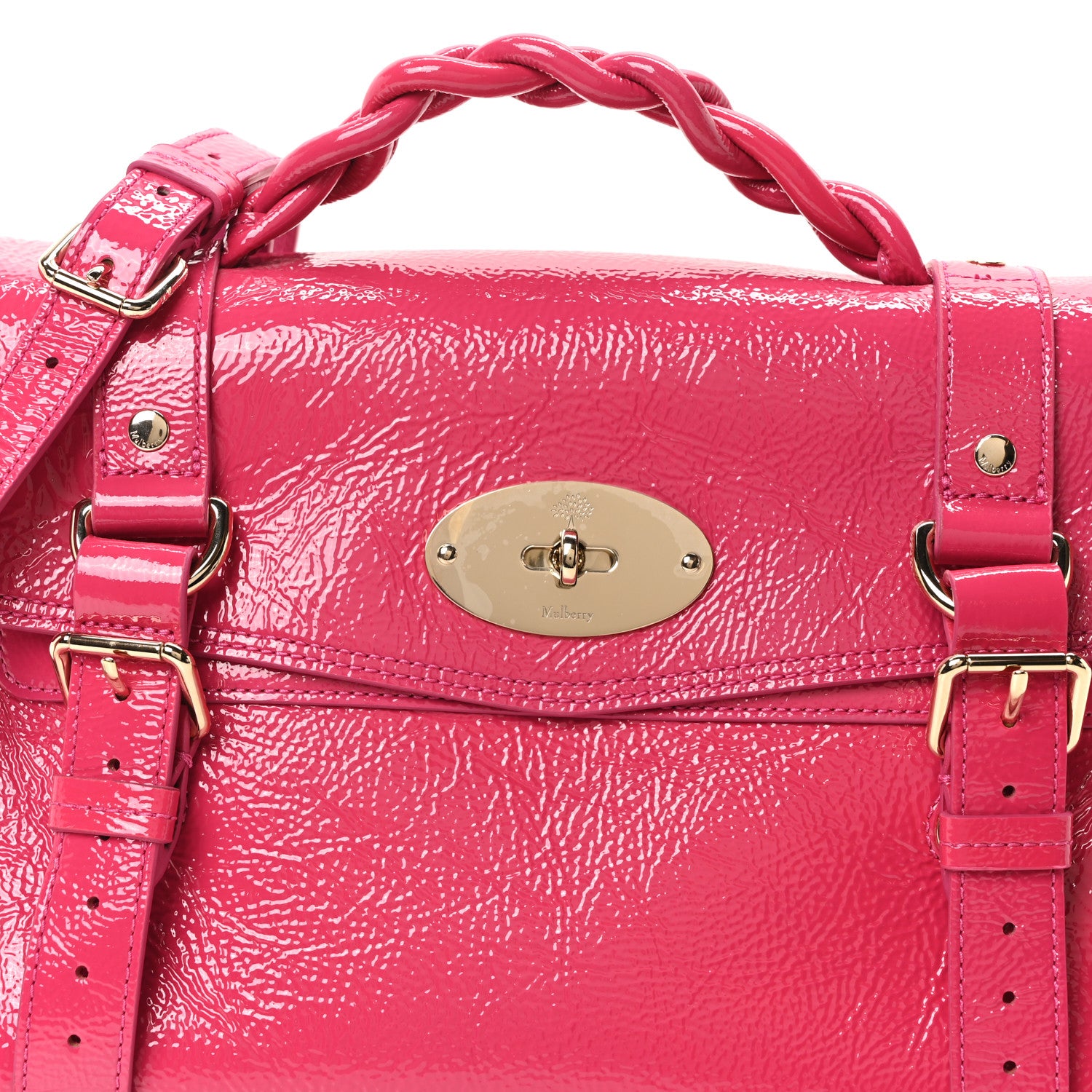 Mulberry Spongy Patent Small Alexa Pink 7 of 9
