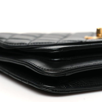 Chanel Calfskin Caviar Quilted Chain Handle Flap Black 9 of 10