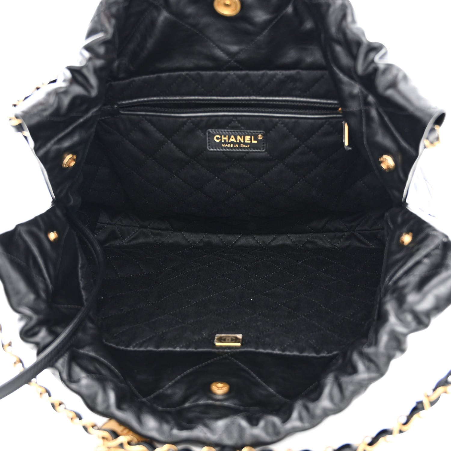 Chanel Shiny Calfskin Quilted Chanel 22 Black 6 of 15