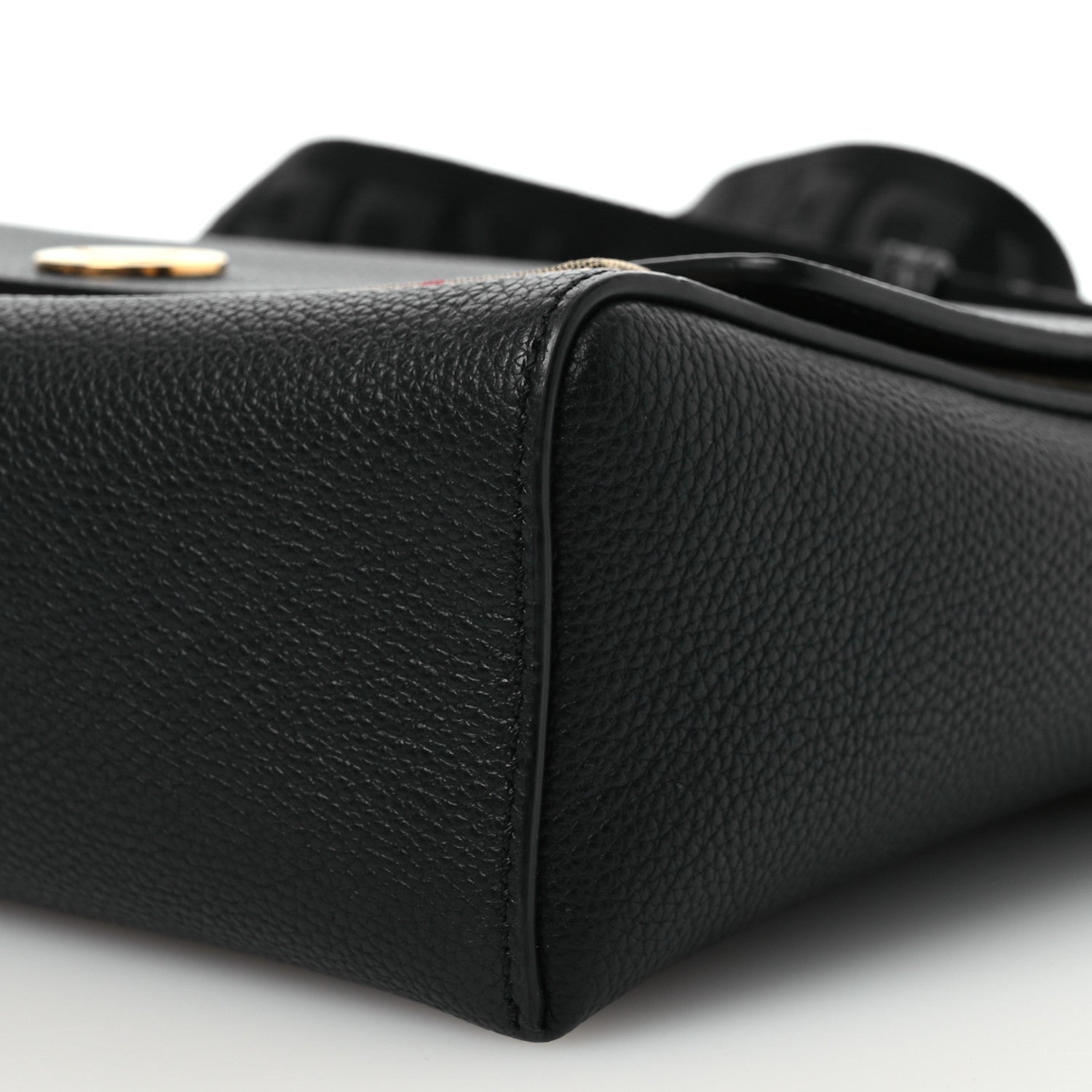 Burberry Grainy Calfskin Vintage Check Note Crossbody Bag Black 10 of 10