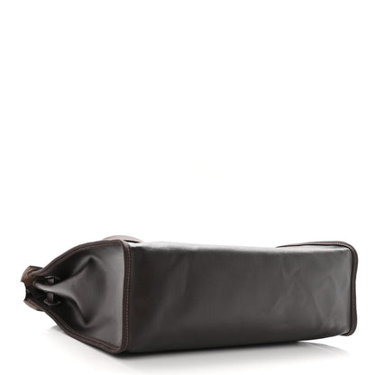 Hermes Toile H Berline Vache Hunter Herbag Zip PM 31 Cassis Ecru Black Rouge Sellier 4 of 9