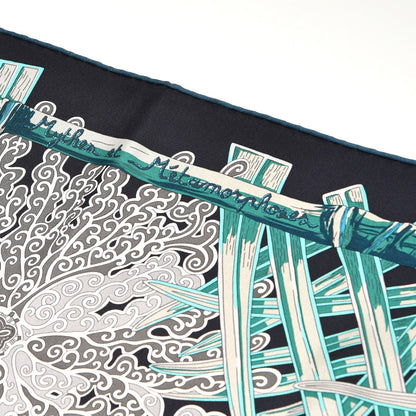 Hermes Silk Mythes Et Metamorphoses Scarf 90 Marine Turquoise Vert 4 of 6