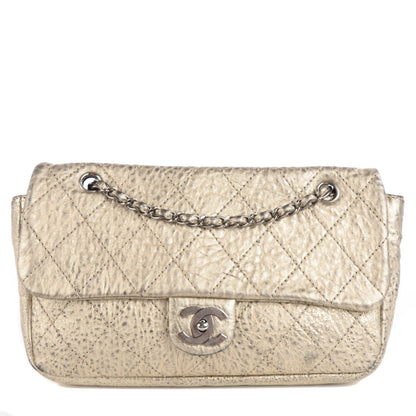 Chanel Distressed Lambskin Le Marais Ligne Flap Gold 1 of 10