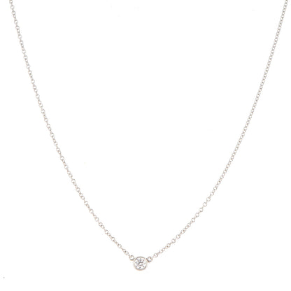 Tiffany Platinum Diamond .08ct Elsa Peretti Diamonds by the Yard Pendant Necklace 1 of 4