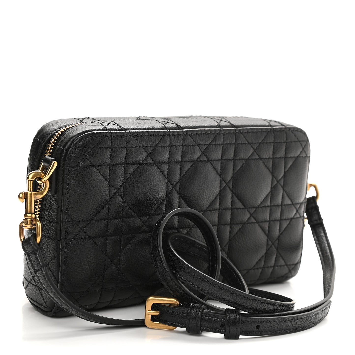 Supple Calfskin Caro Double Pouch Black