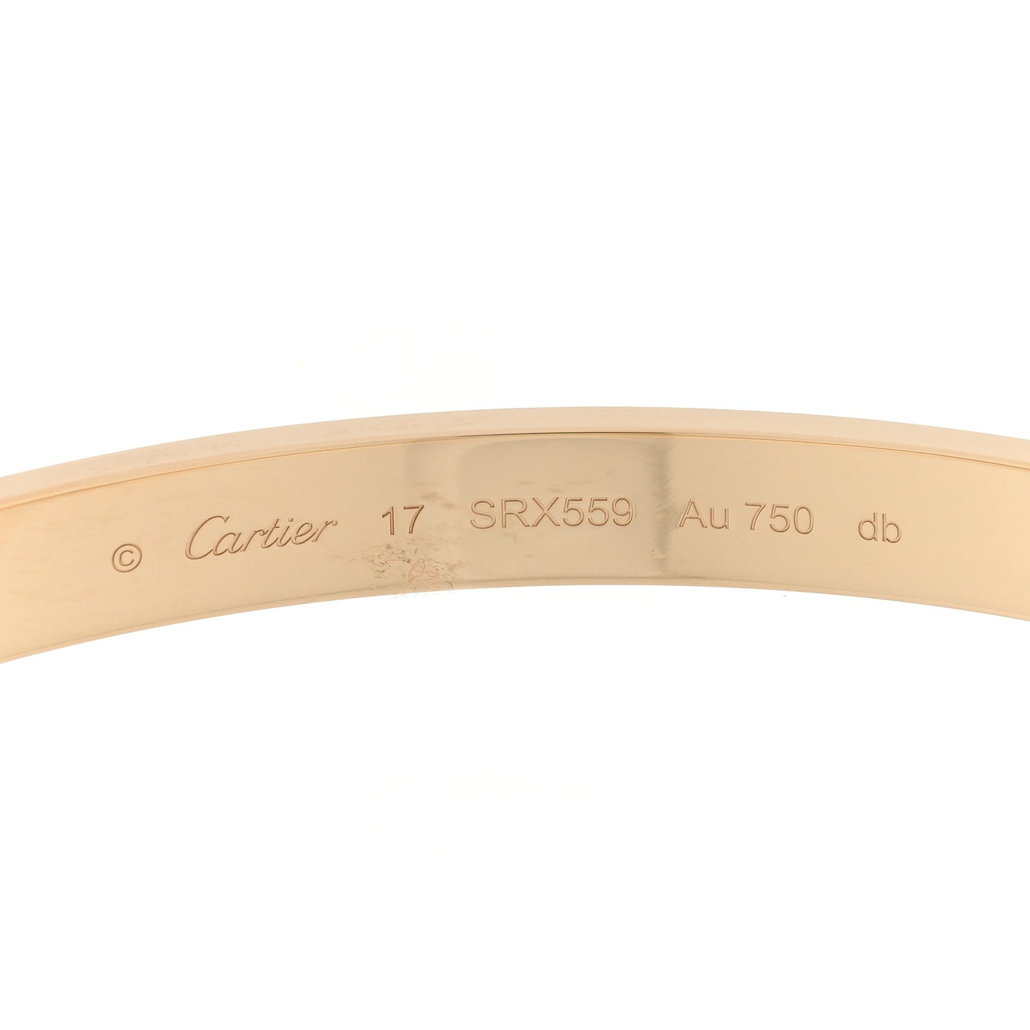 18K Yellow Gold LOVE Bracelet 17