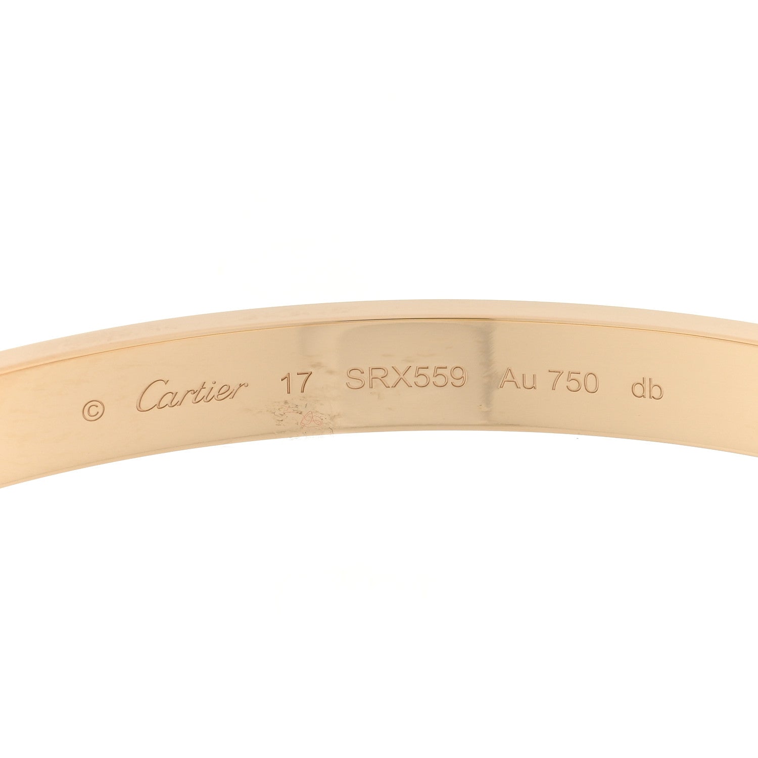 Cartier 18K Yellow Gold LOVE Bracelet 17 3 of 4