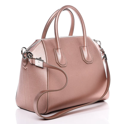 Givenchy Metallic Sugar Goatskin Small Antigona Light Pink 4 of 8