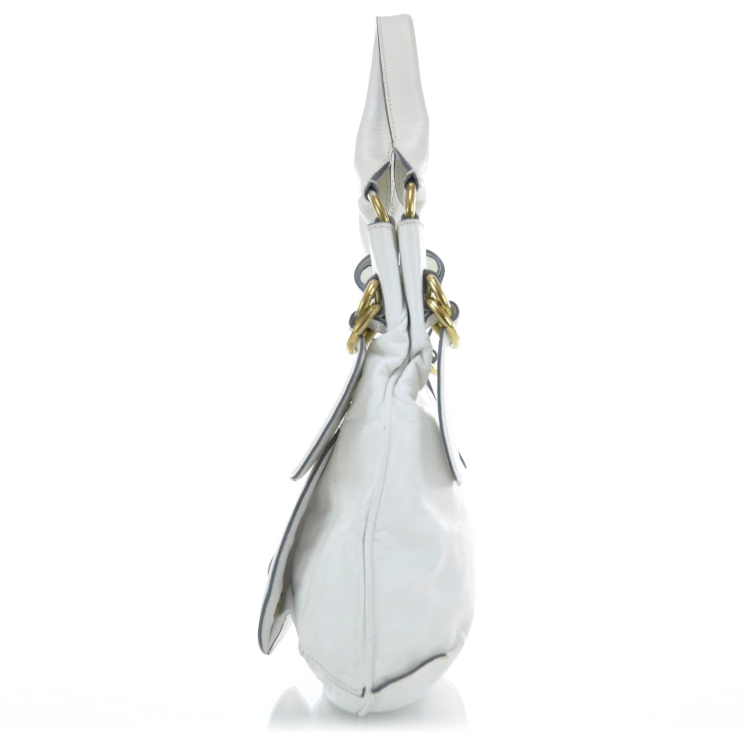 Chloe Leather Bay Tote White 4 of 9