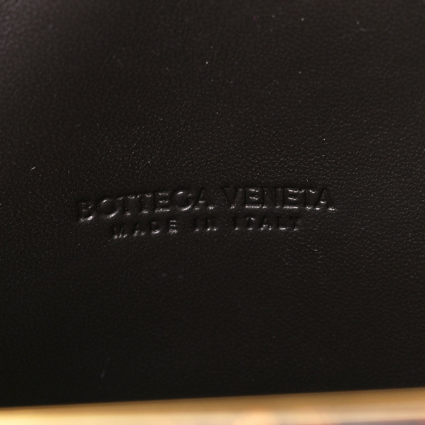 Spazzolato Calfskin Chain Clutch Gold Marble