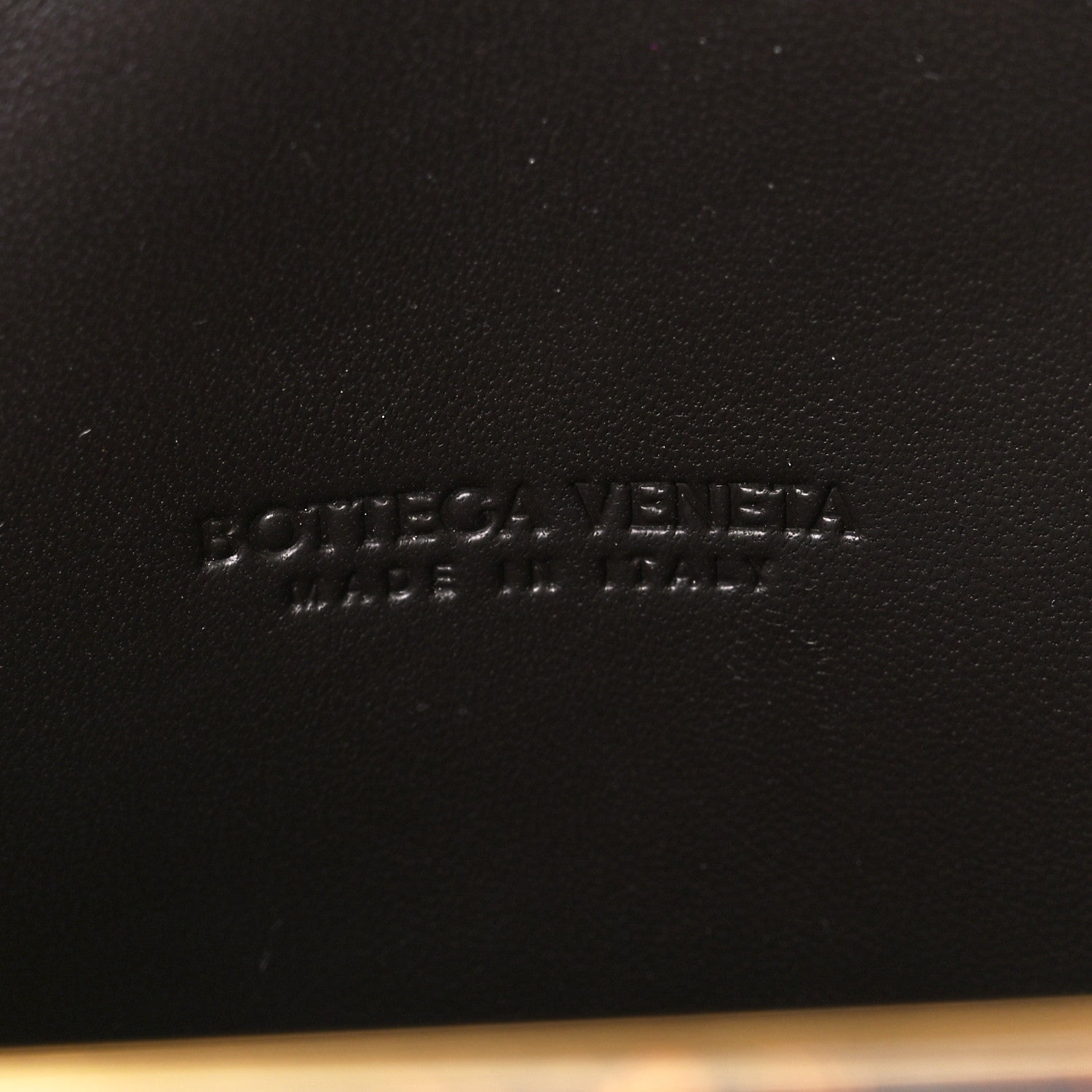 Bottega Veneta Spazzolato Calfskin Chain Clutch Gold Marble 6 of 11